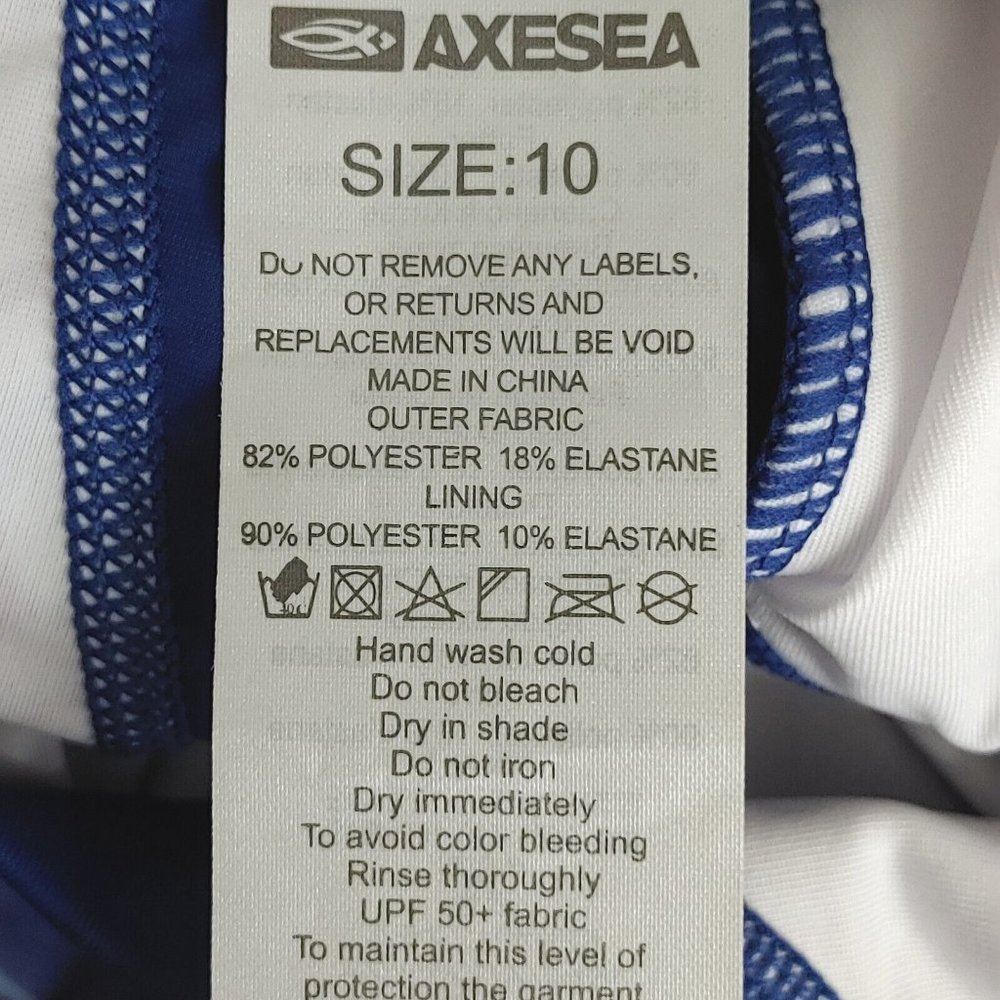 Rashguard Front Zip Long Sleeve One Piece UPF50+ Women's Size 10 - Picture 11 of 12